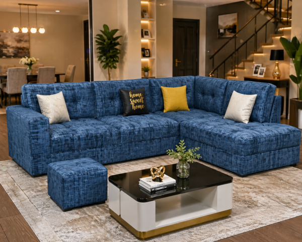 Blue L Shape Sofa Set Kenya