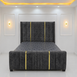 Luxury Grey Velvet Bed Kenya