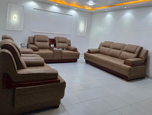 7 Seater Brown Recliner Sofa Set Kenya luxury home theatre seating with cup holders
