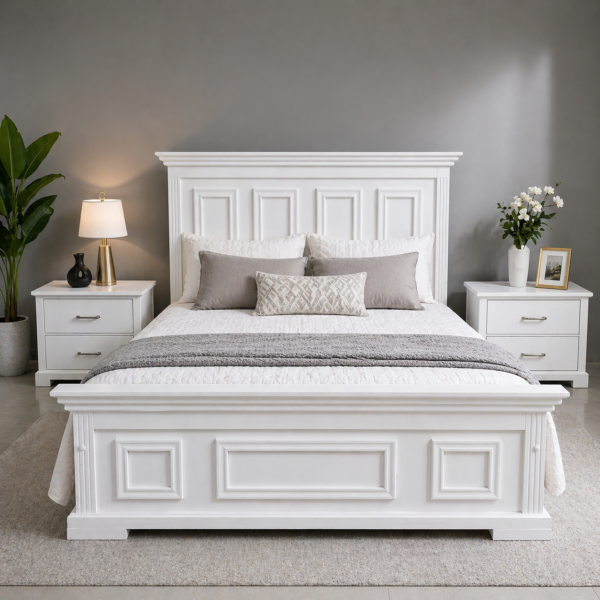 Luxury White Panel Bed Kenya