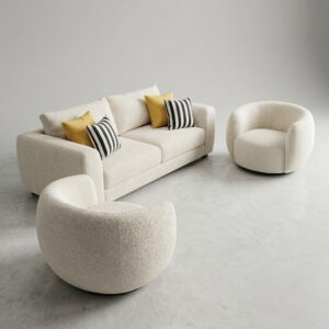 5 Seater Cream Sofa Set Kenya