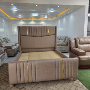 Chester Bed Kenya upholstered bed with gold accents and modern design – Zenith Furnitures