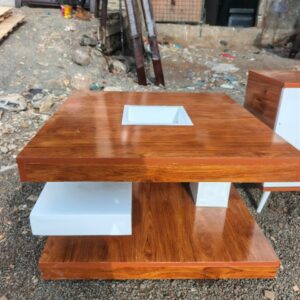 modern coffee table in Kenya with layered wooden design
